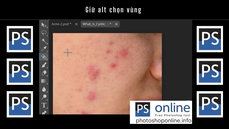 Giữ alt chọn vùng