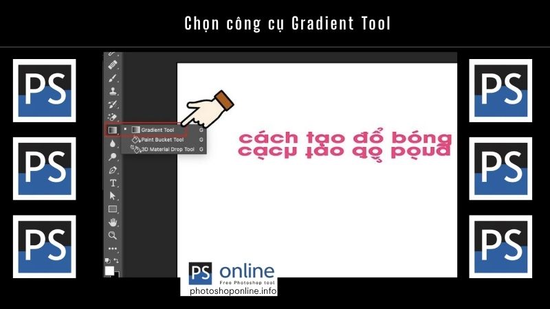 Chọn công cụ Gradient Tool