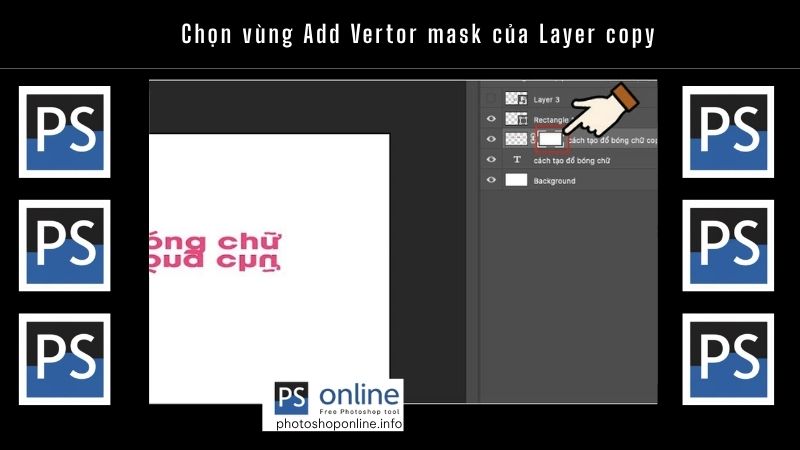 Chọn vùng Add Vertor mask của Layer copy