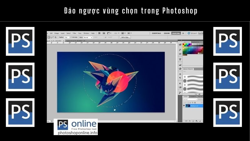 Đảo ngược vùng chọn trong Photoshop