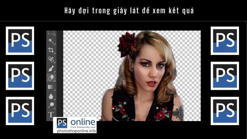 Hướng Dẫn Xóa Nền Ảnh Bằng Photoshop Online Nhanh Chóng, Dễ Dàng 9 Hãy đợi trong giây lát để xem kết quả
