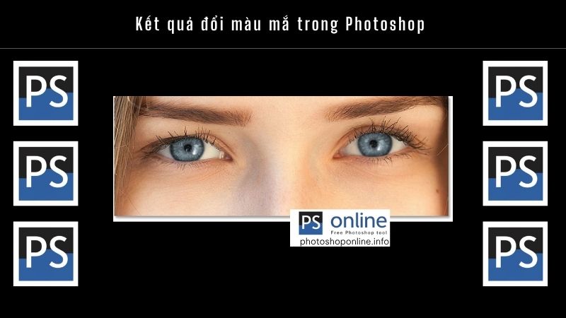 Kết quả đổi màu mắ trong Photoshop