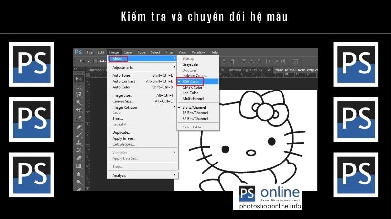Hướng dẫn chi tiết cách tô màu và đổ màu trong Photoshop đơn giản, dễ thực hiện 11 Kiểm tra và chuyển đổi hệ màu