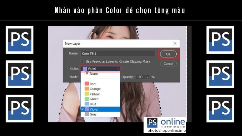 Cách đổi màu nền trong Photoshop mà ai cũng làm được chỉ sau 5 phút 12 Nhấn vào phần Color để chọn tông màu