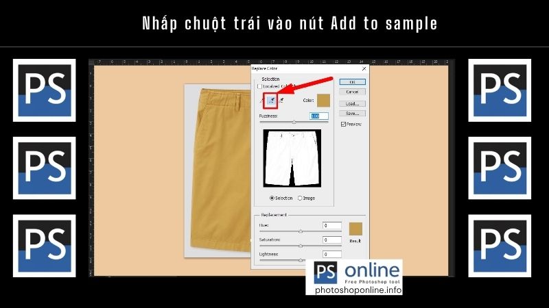 Nhấp chuột trái vào nút Add to sample