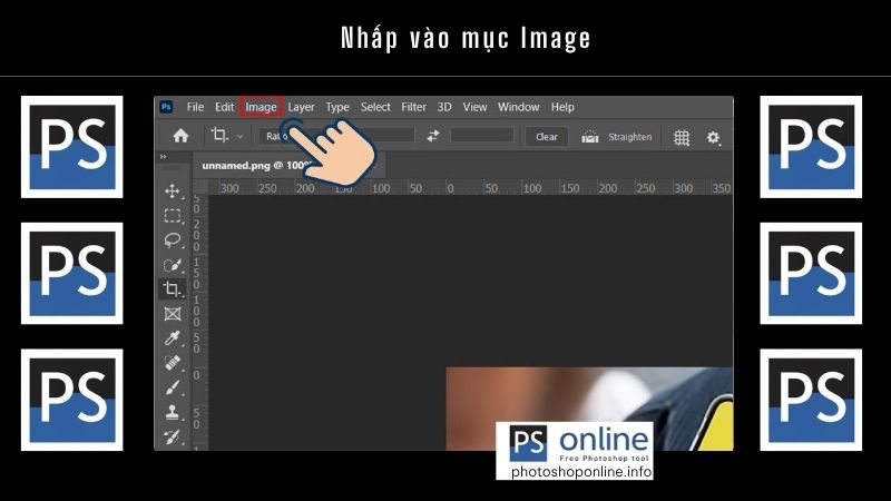 Nhấp vào mục Image