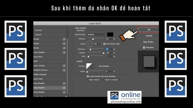 Sau khi thêm đủ nhấn OK để hoàn tất