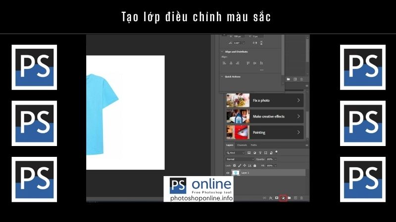 Tạo lớp điều chỉnh màu sắc