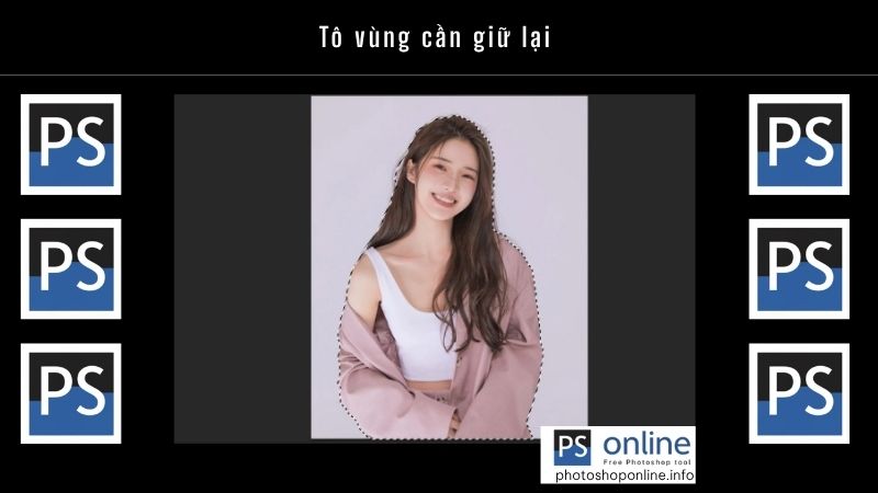 Cách đổi màu nền trong Photoshop mà ai cũng làm được chỉ sau 5 phút 7 Tô vùng cần giữ lại