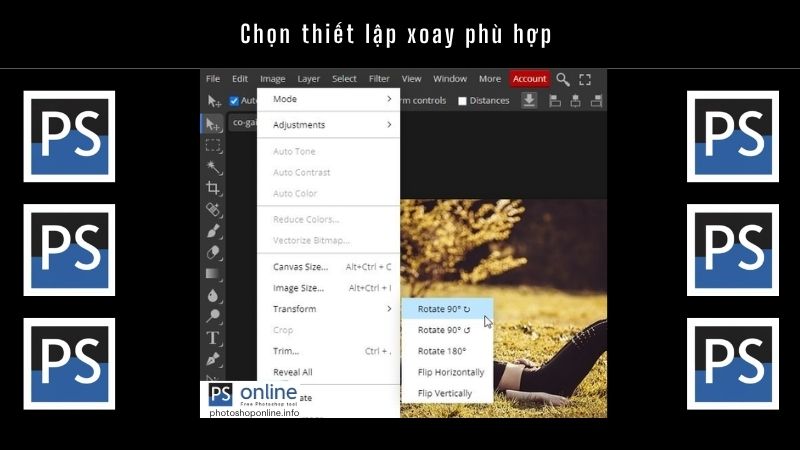 Lựa chọn cách xoay ảnh trong Photoshop phù hợp