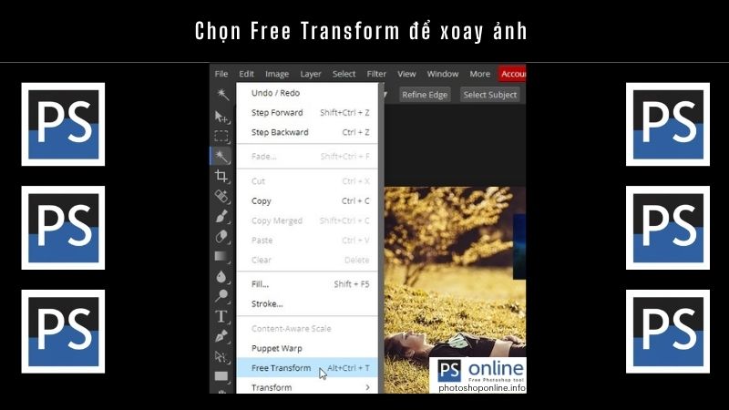 Chọn Free Transform