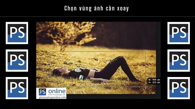 Lựa chọn vùng ảnh cần xoay